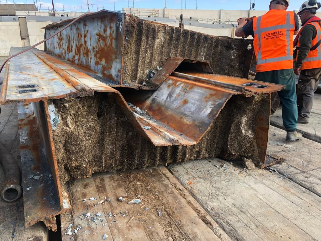 sheetpiles cut